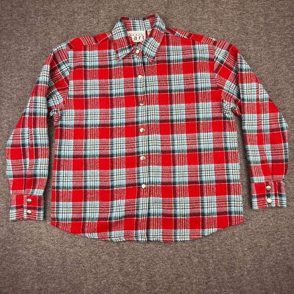 Vintage Keren Hart Jacket Plaid Shacket Button Down Women’s Medium Lumberjack - Picture 1 of 10